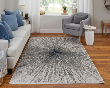 Feizy Micah 39LTF Ivory Silver Machine Woven Rug - Rugs - Feizy - Atlanta Designer Rugs