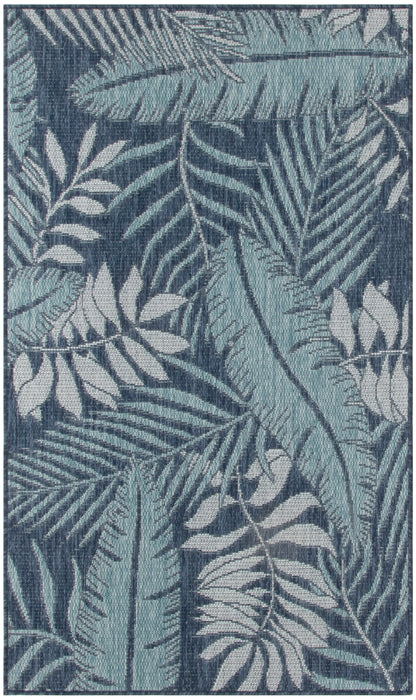 Nourison Home Garden Oasis GOA02 Navy Contemporary Power-loomed Rug
