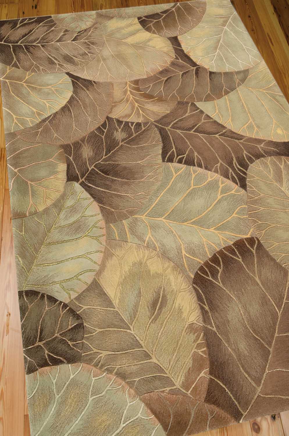 Nourison Home Tropics  Brown Green  Contemporary