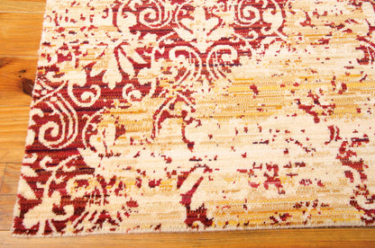 Nourison Home Rhapsody  Gold Garnet  Transitional
