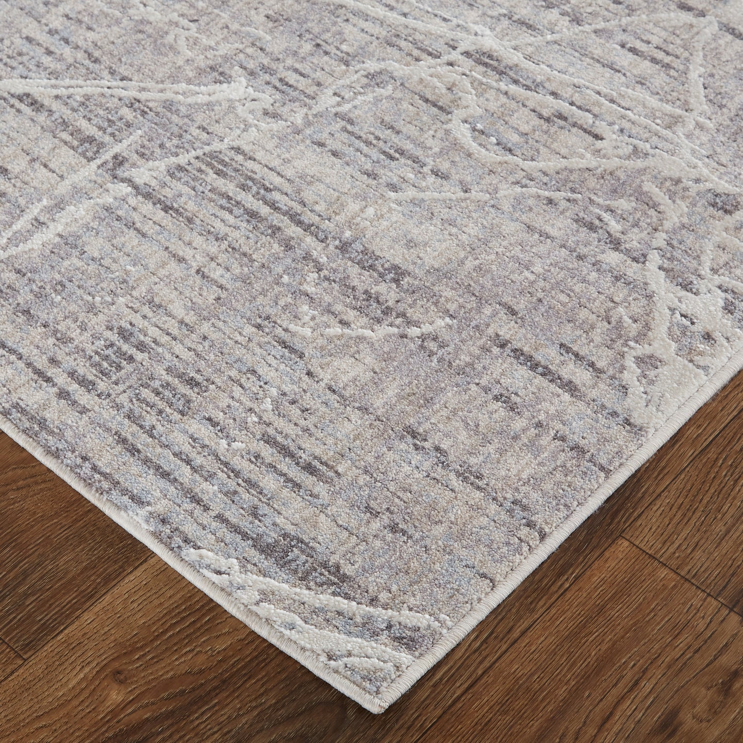 Feizy Lennon 39FZF Beige Transitional/Casual/Industrial Machine Woven Rug