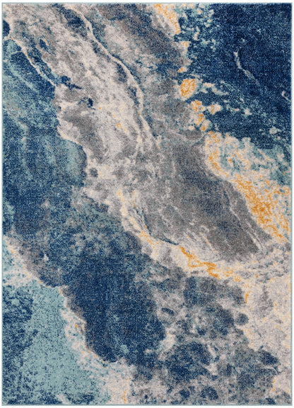 Nourison Home Passion PSN51 Blue Multicolor Contemporary Power-loomed Rugs