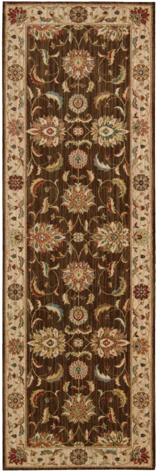 Nourison Home Living Treasures LI04 Brown Traditional Loom-woven Rug