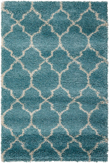 Nourison Home Amore AMOR2 Aqua Contemporary Power-loomed Rug