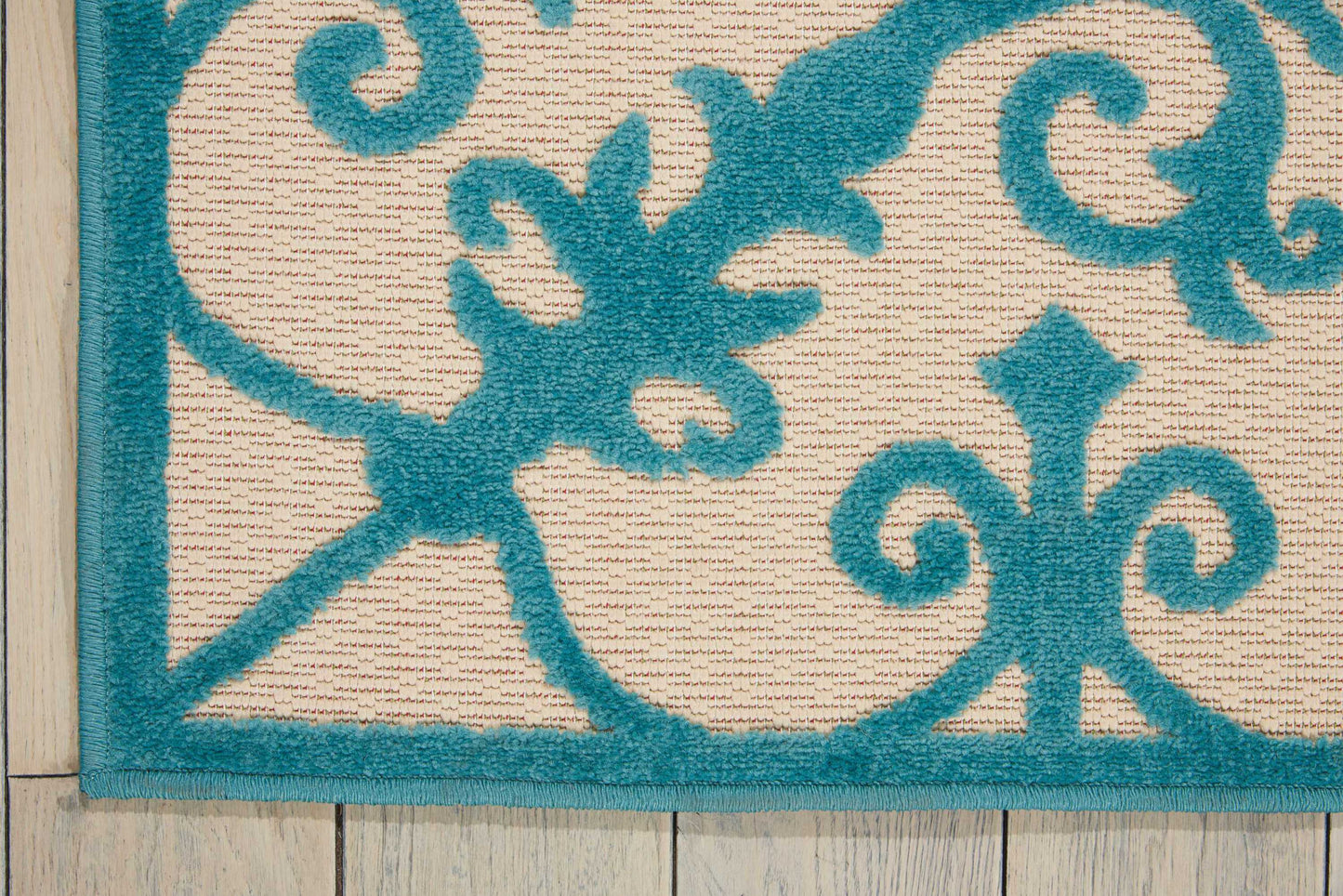 Nourison Home Aloha  Aqua  Contemporary