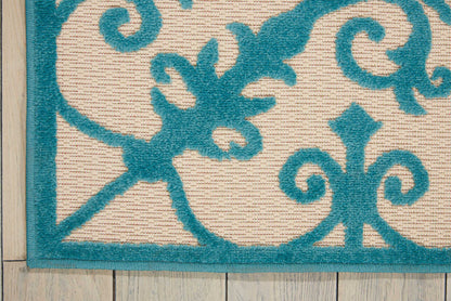 Nourison Home Aloha  Aqua  Contemporary