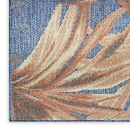 Nourison Home Aloha  Blue Rose  Contemporary