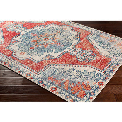Surya Bohemian BOM-2300 Red Traditional Machinemade Rug