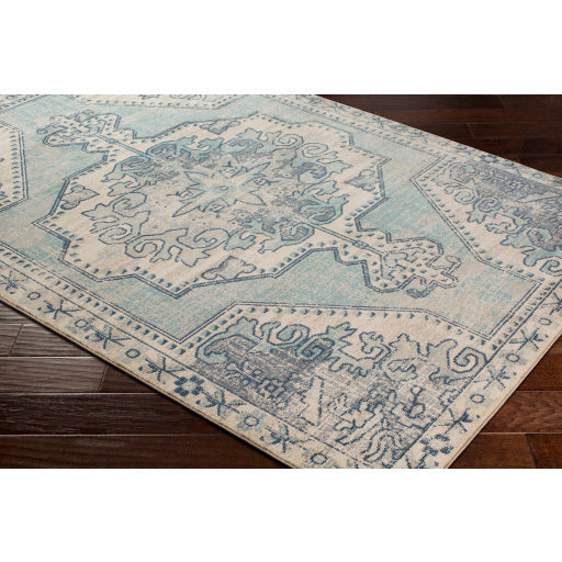 Surya Bohemian BOM-2301 Teal Traditional Machinemade Rug
