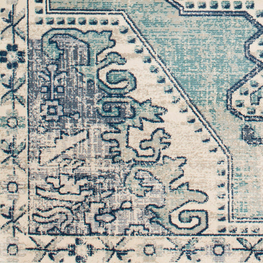 Surya Bohemian BOM-2301 Teal Traditional Machinemade Rug