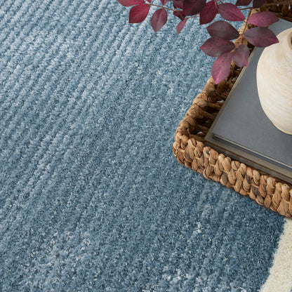 Nourison Home Pacific Shag  Blue Ivory  Contemporary