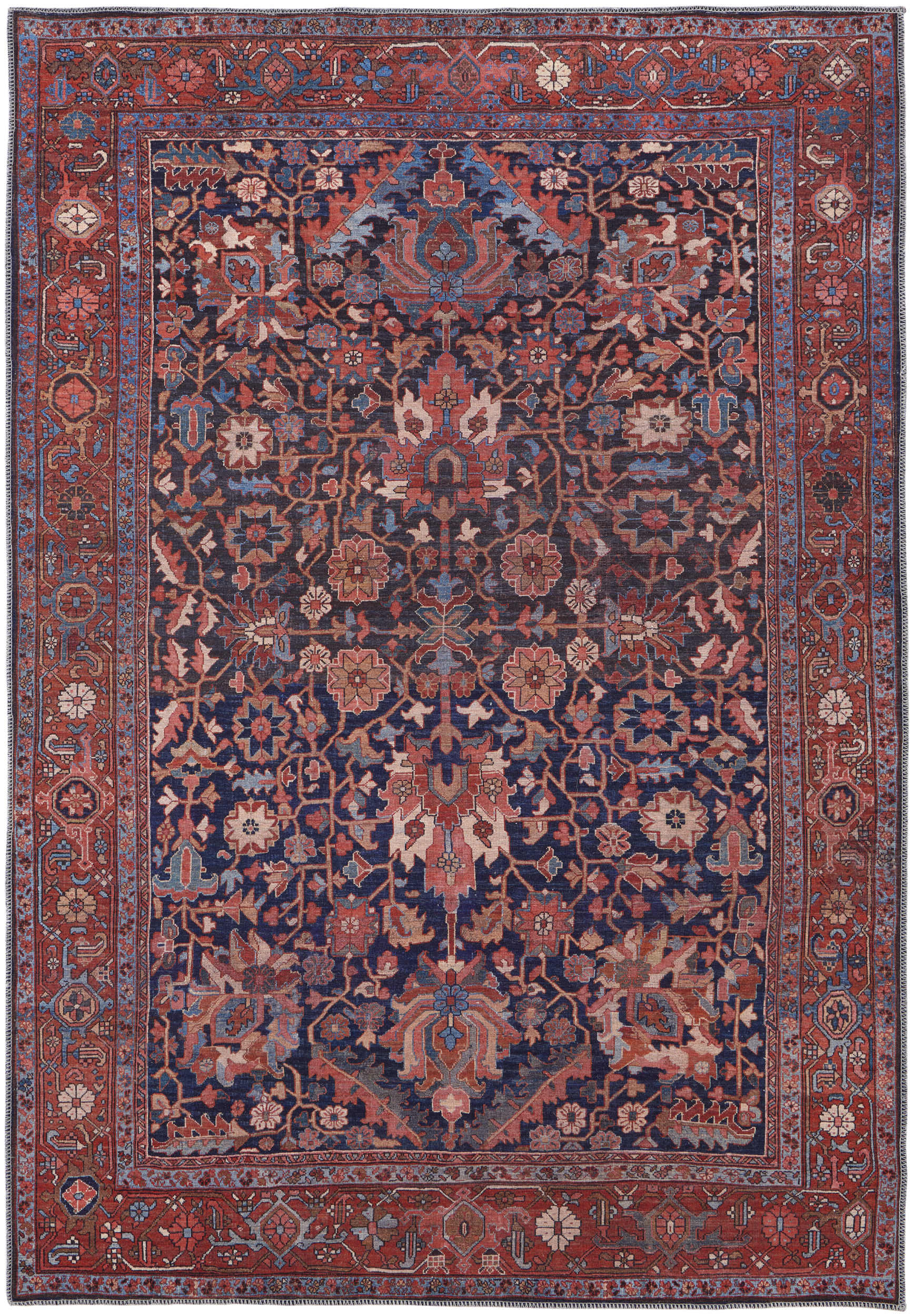 Feizy Rawlins  Red Navy Transitional/Vintage/Bohemian & Eclectic