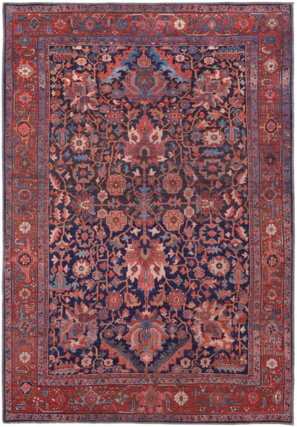 Feizy Rawlins  Red Navy Transitional/Vintage/Bohemian & Eclectic