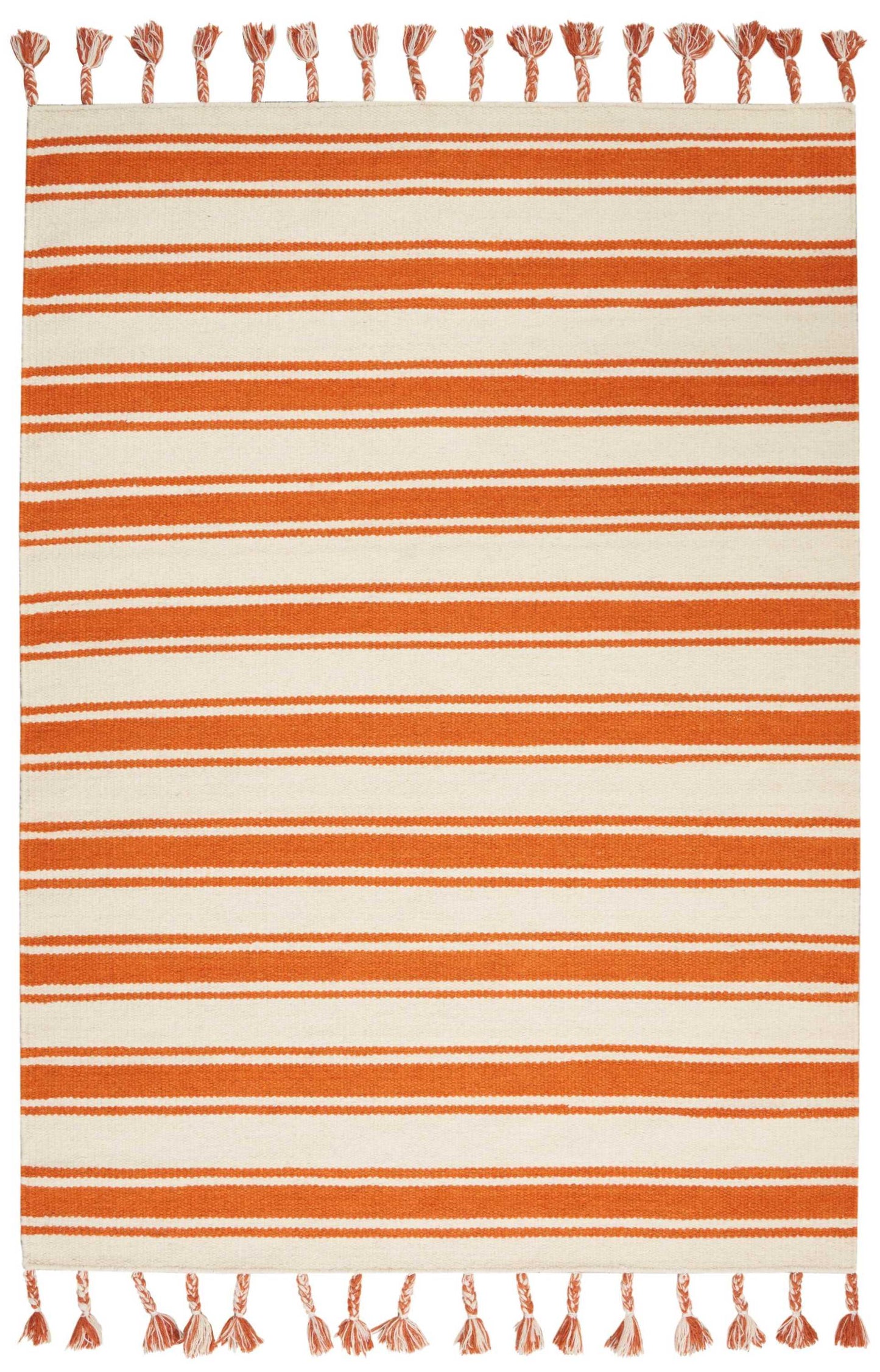 Nourison Home Rio Vista DST01 Ivory Orange Contemporary Woven Rug