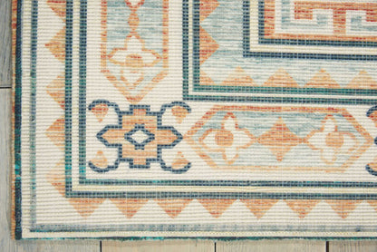 Nourison Home Madera  Teal Green  Transitional