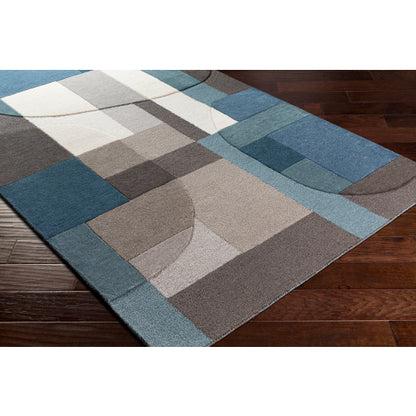 Surya Brooklyn BRO-2301 Teal Modern Tufted Rug