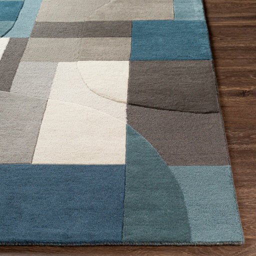 Surya Brooklyn BRO-2301 Teal Modern Tufted Rug