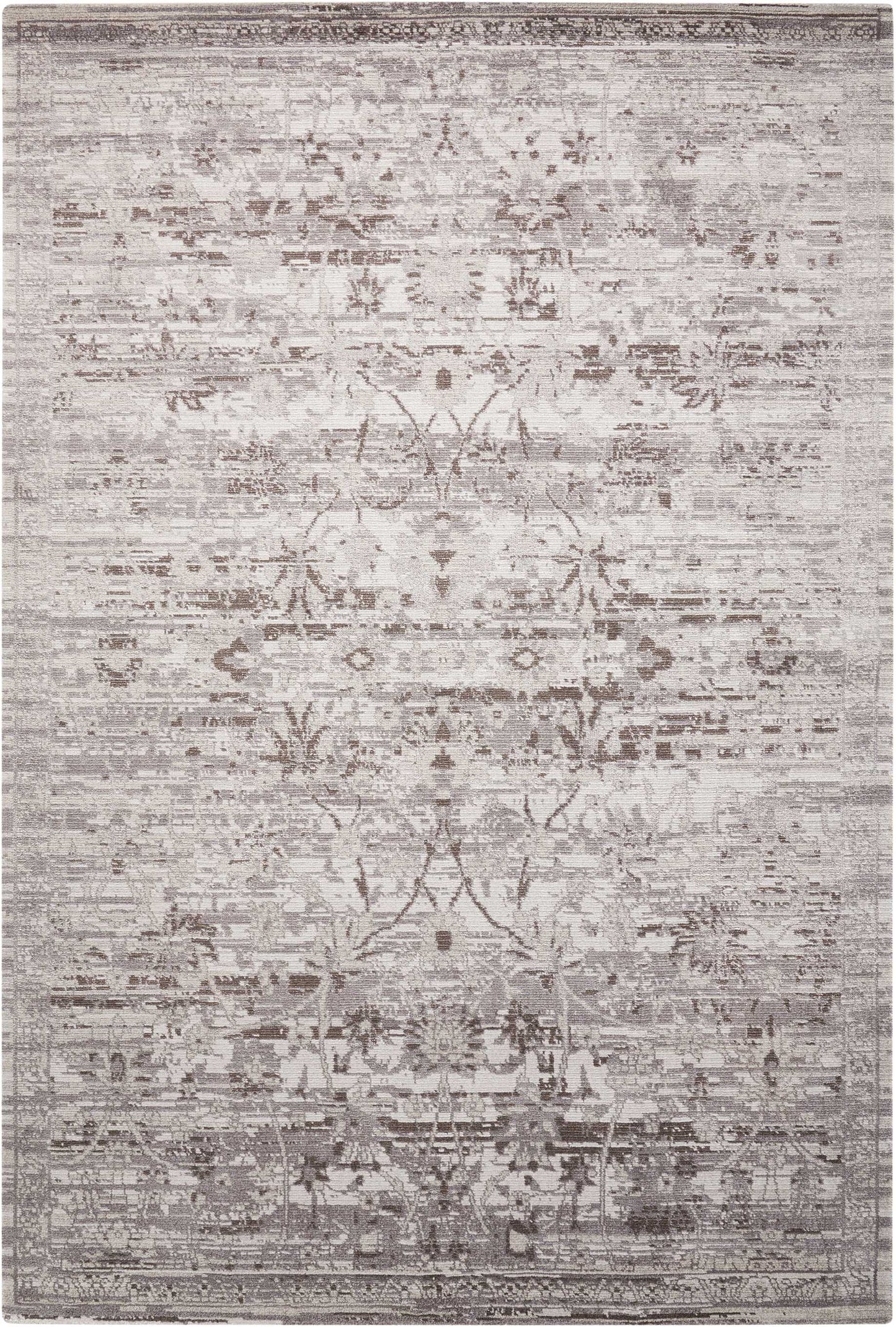 Nourison Home Twilight TWI01 Silver Transitional Power-loomed Rug