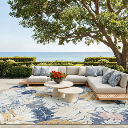 Nourison Home Suncoast  Denim Multicolor  Contemporary