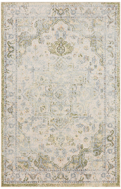 Nourison Home Astra Machine Washable ASW12 Blue Green Traditional Power-loomed Rug