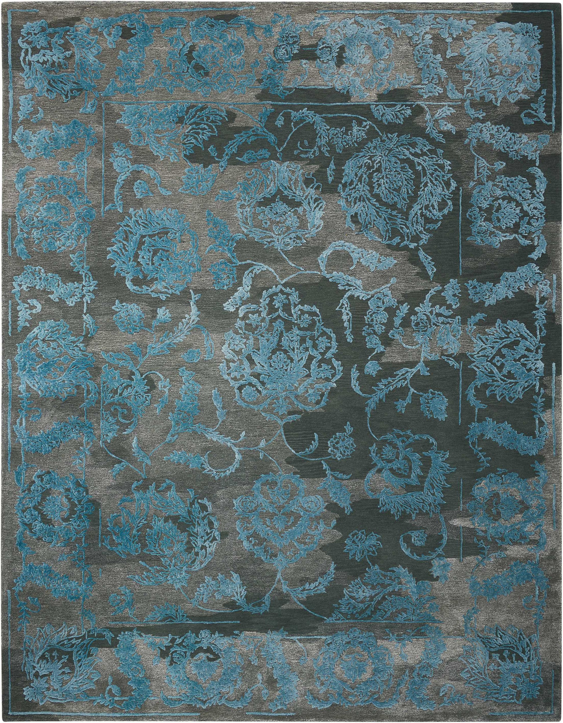 Nourison Home Opaline  Charcoal Blue  Transitional