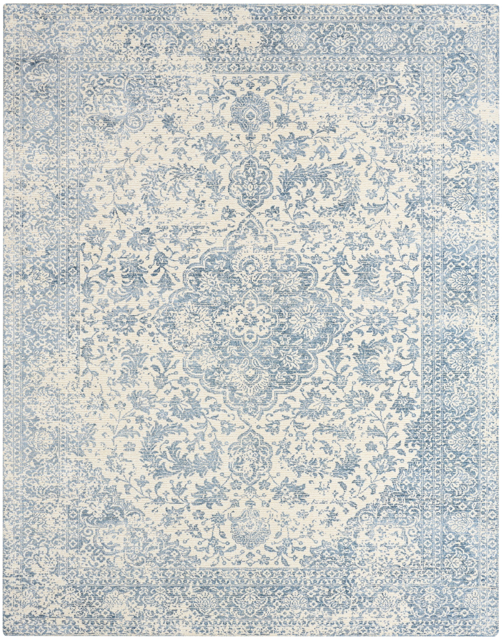 Nourison Home Azalea  Ivory Blue  Traditional