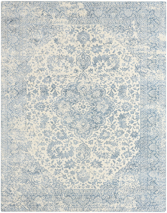 Nourison Home Azalea  Ivory Blue  Traditional