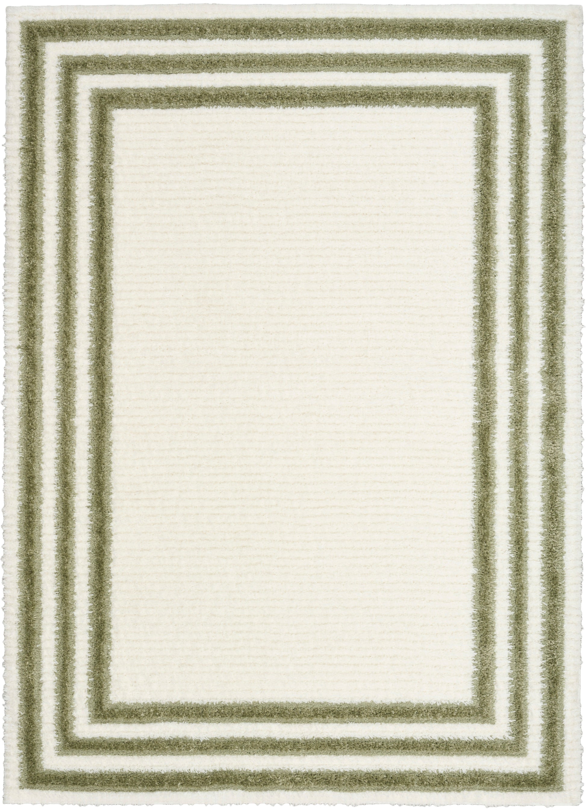 Nourison Home Pacific Shag  Ivory Green  Contemporary