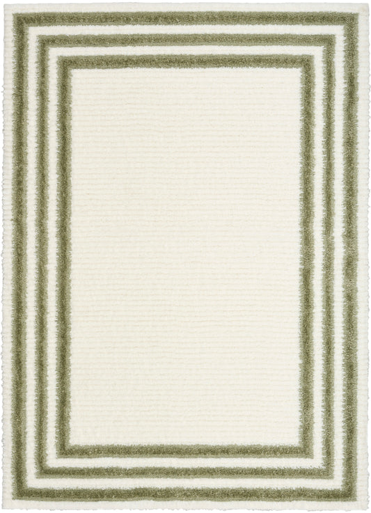 Nourison Home Pacific Shag  Ivory Green  Contemporary