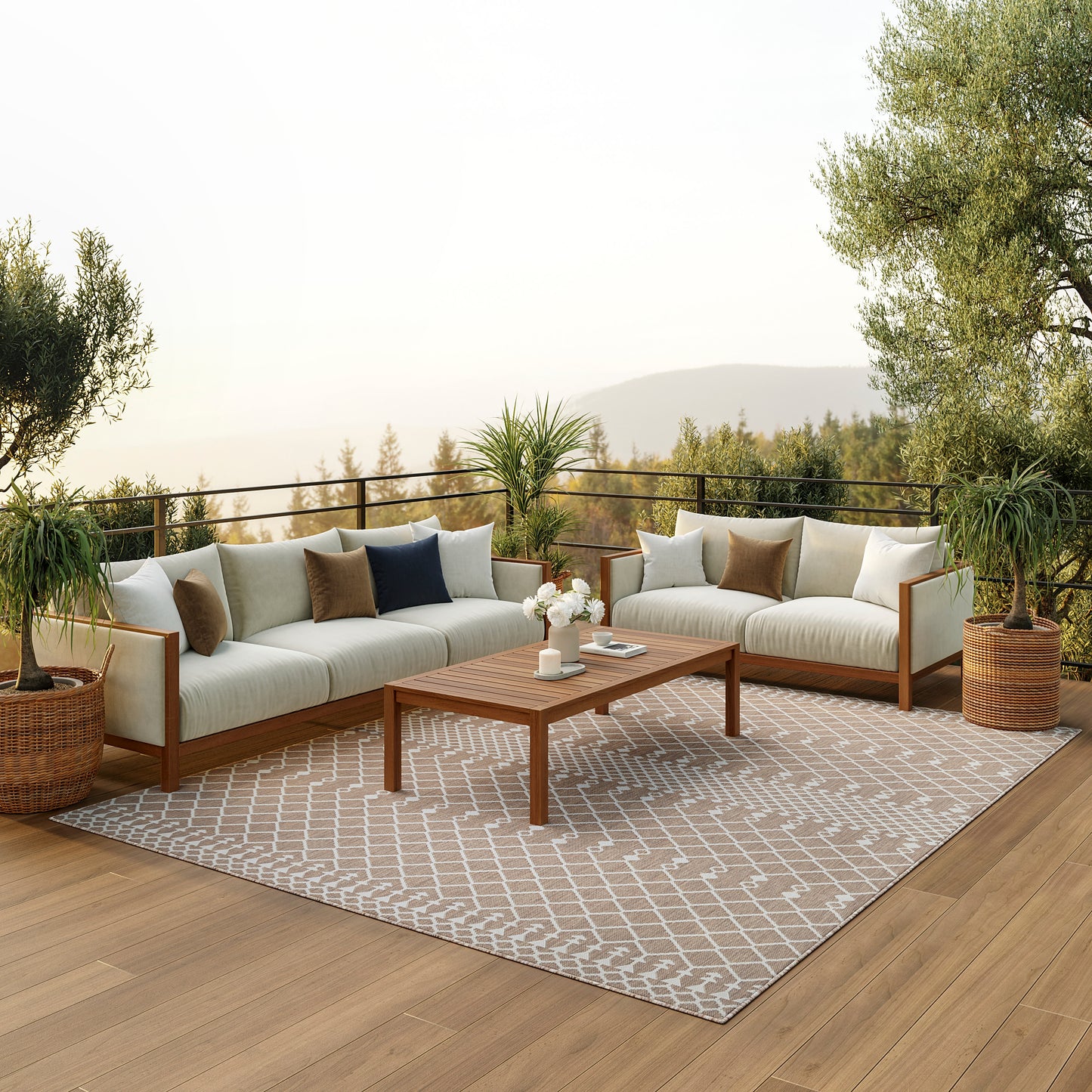 Nourison Home Positano  Beige  Contemporary
