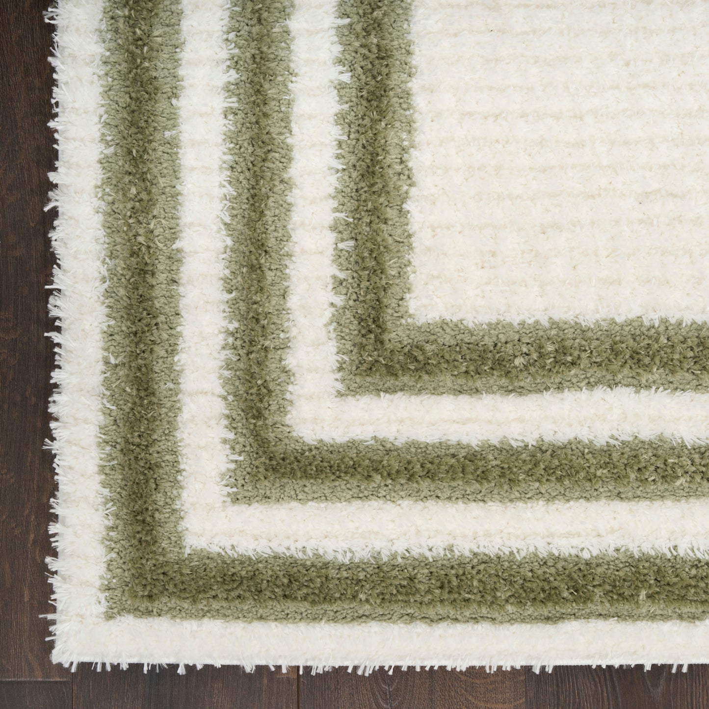 Nourison Home Pacific Shag  Ivory Green  Contemporary