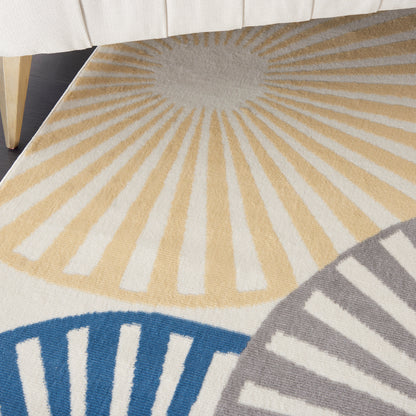 Nourison Home Grafix  White  Contemporary