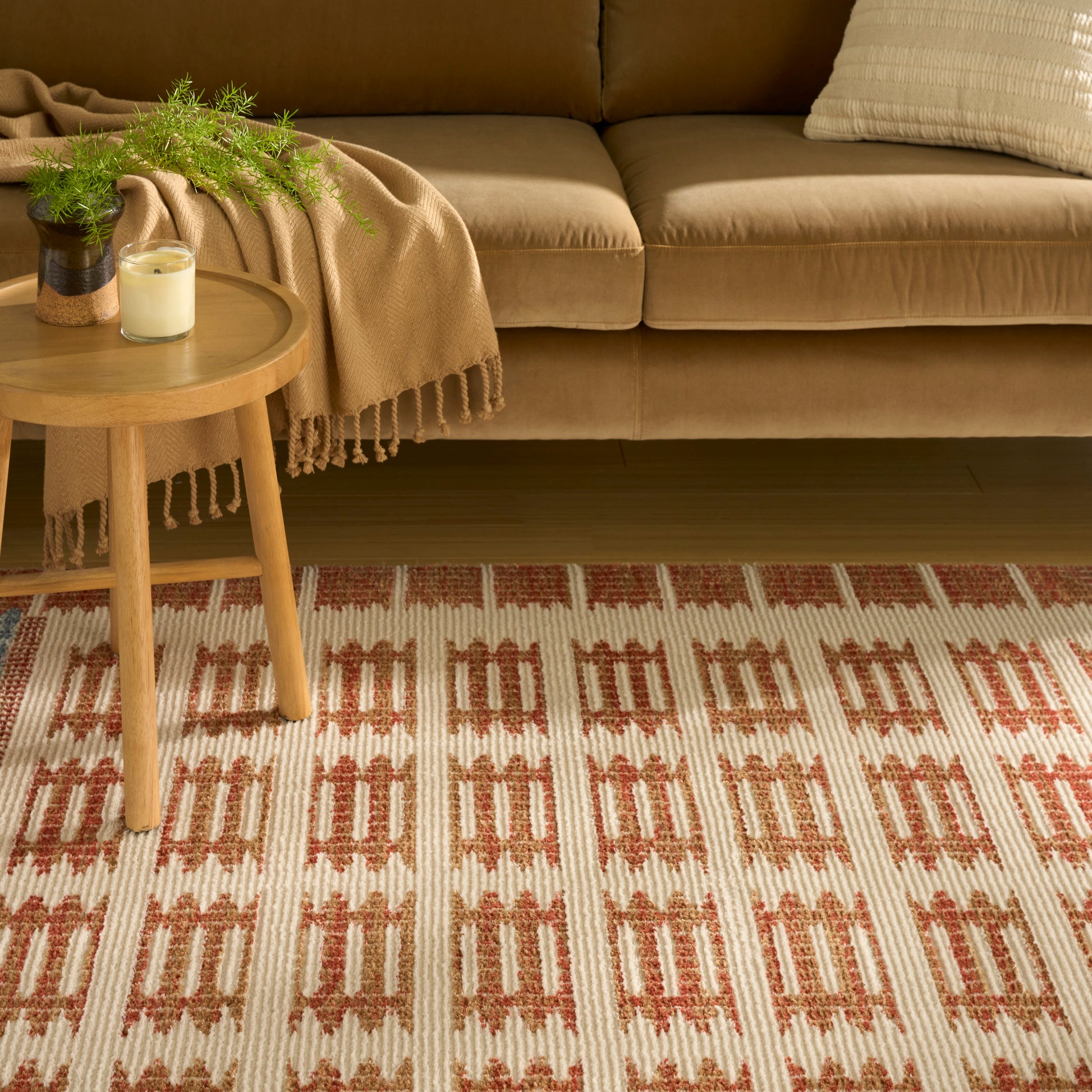 Nourison Home Nordic  Ivory Rust  Contemporary