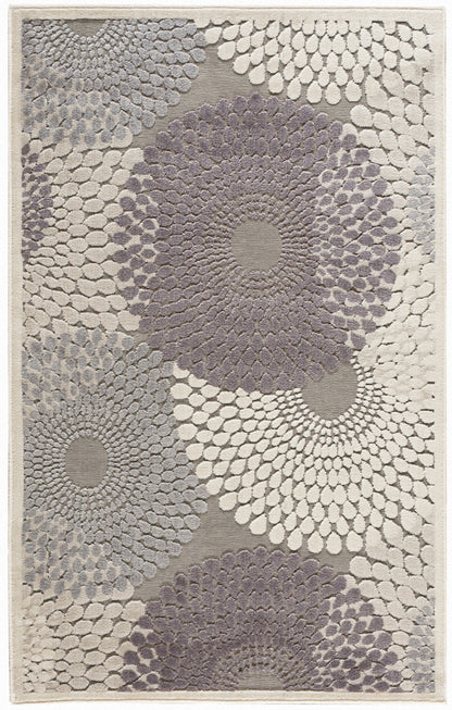 Nourison Home Graphic Illusions GIL04 Grey Contemporary Power-loomed Rug