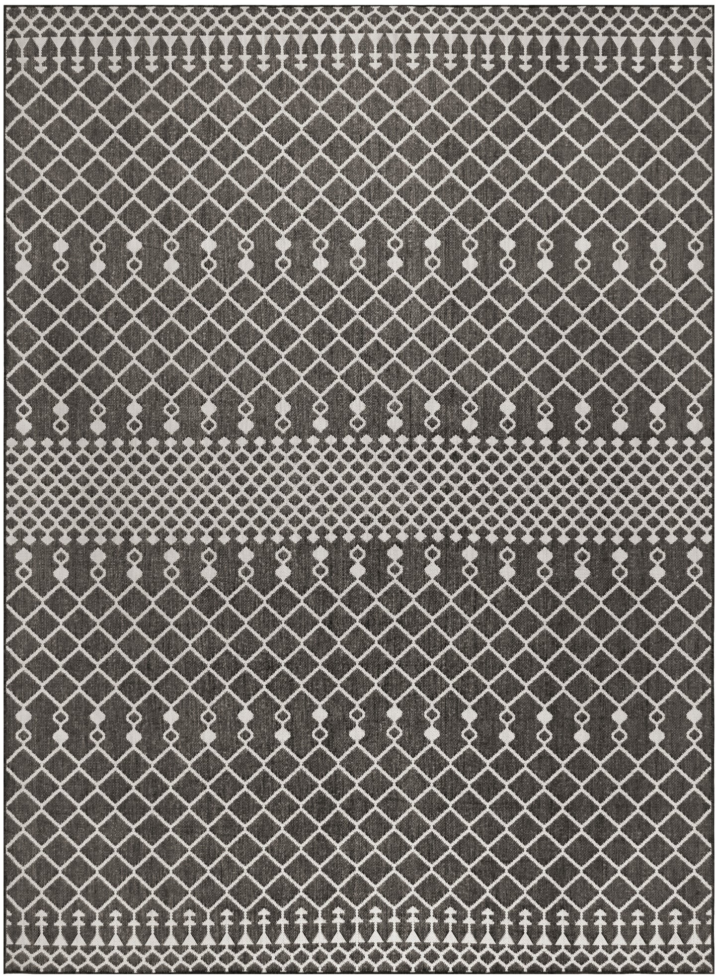 Nourison Home Positano POS02 Black Contemporary Power-loomed Rug
