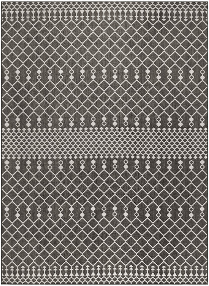 Nourison Home Positano POS02 Black Contemporary Power-loomed Rug