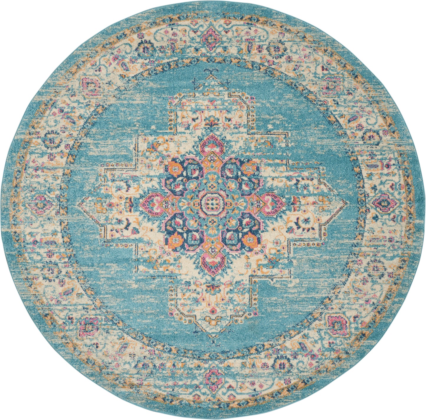 Nourison Home Passion PSN03 Light Blue Transitional Power-loomed Rugs
