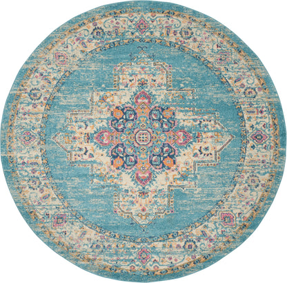 Nourison Home Passion PSN03 Light Blue Transitional Power-loomed Rugs