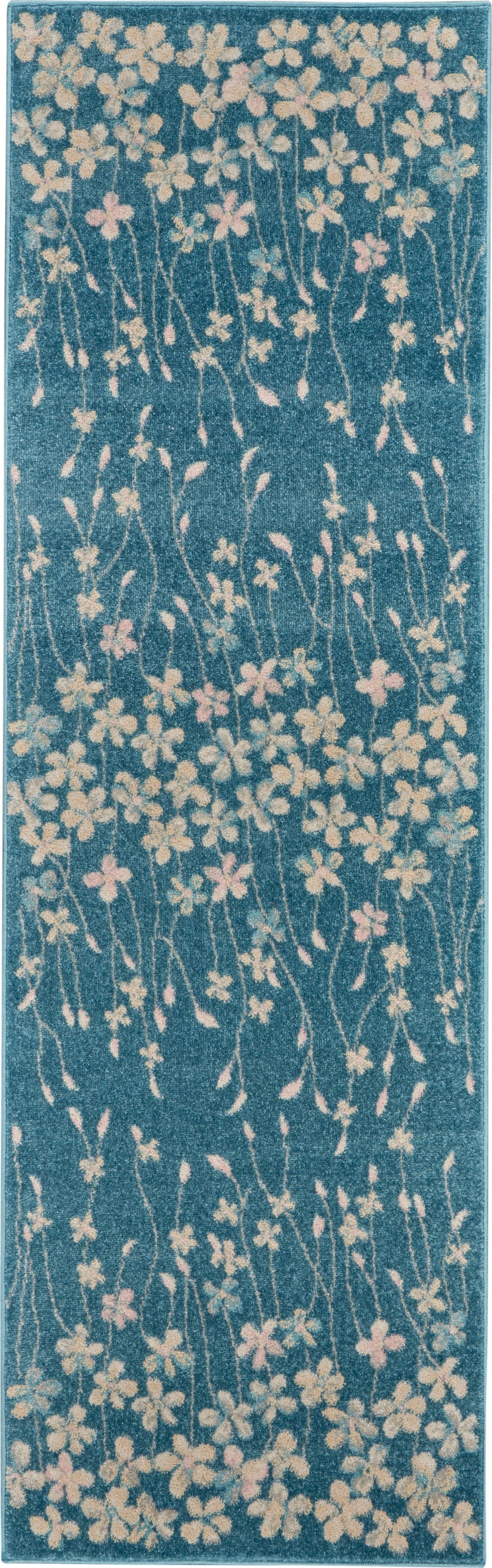 Nourison Home Tranquil TRA04 Turquoise Contemporary Power-loomed Rug