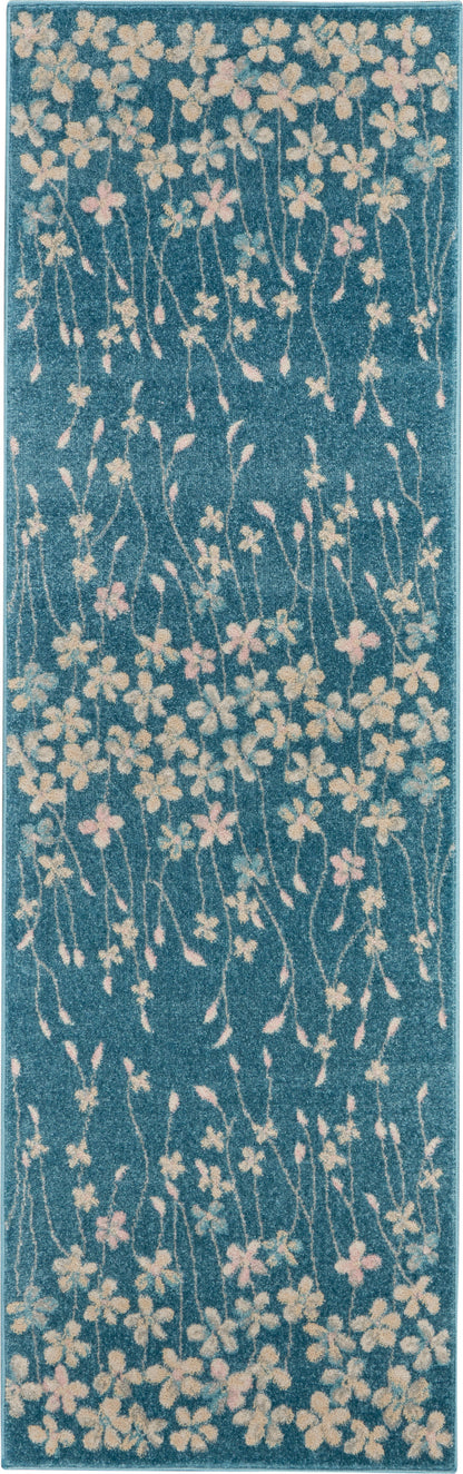 Nourison Home Tranquil TRA04 Turquoise Contemporary Power-loomed Rug