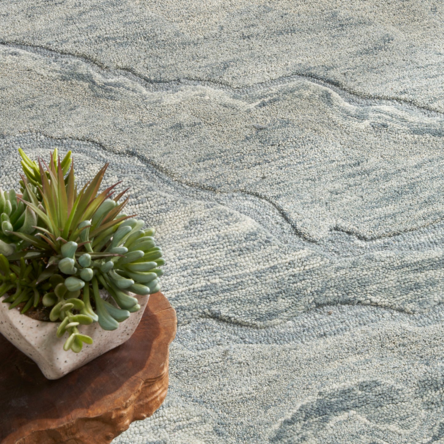 Nourison Home Graceful  Blue  Contemporary