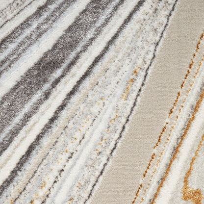Nourison Home Glitz  Grey Gold  Contemporary