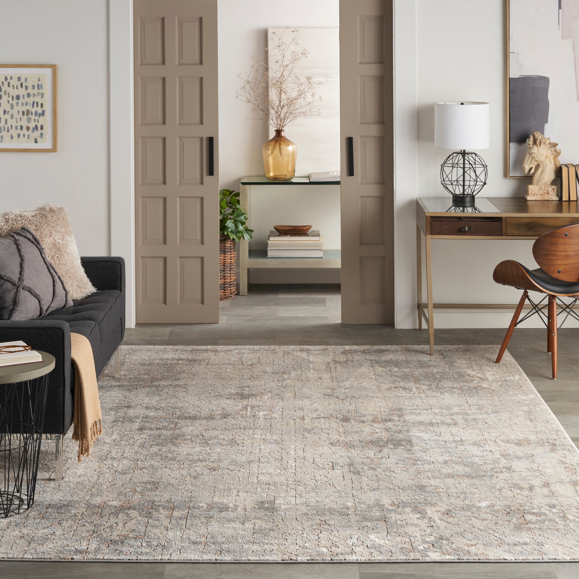 Nourison Home Quarry  Beige Grey  Contemporary