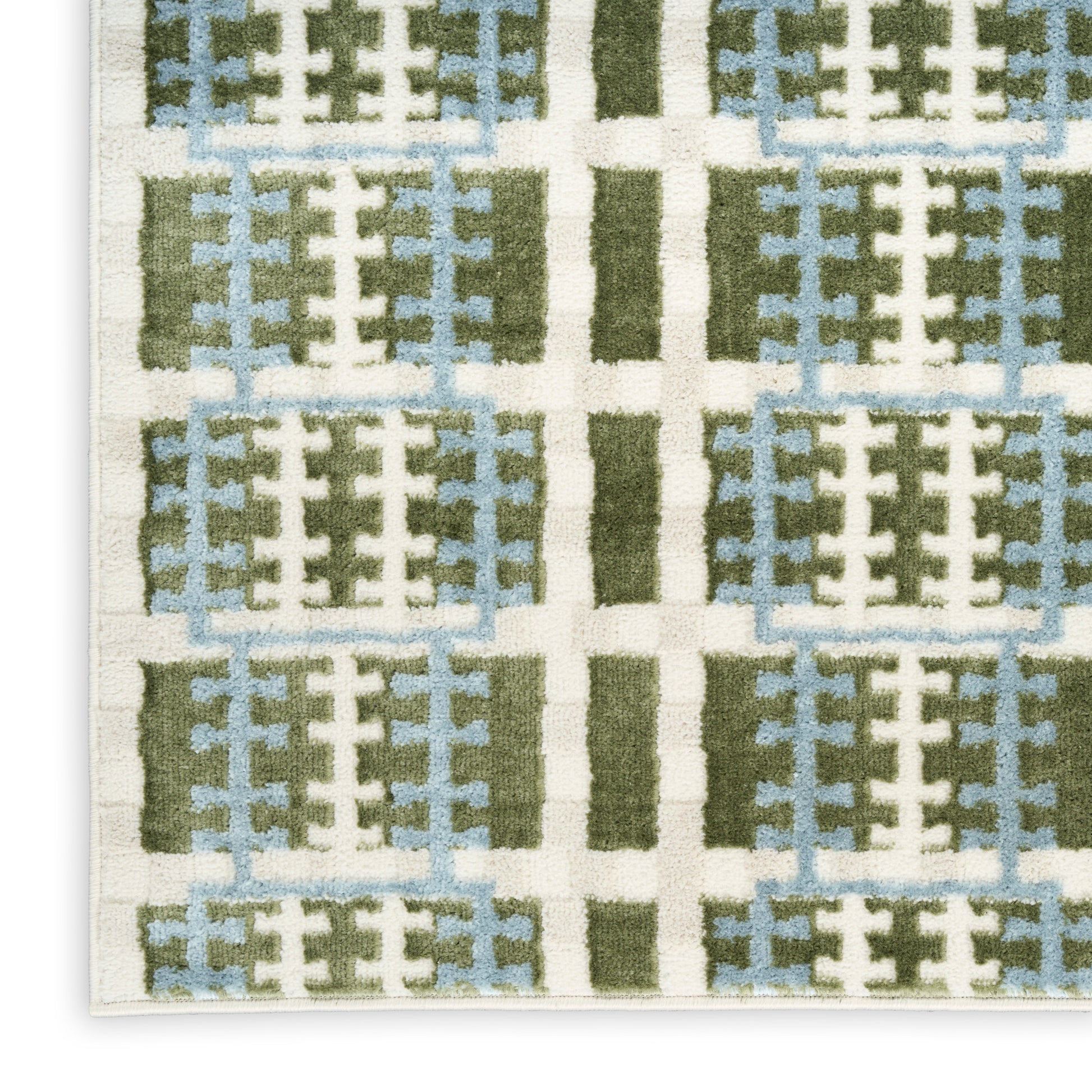 Nourison Home Nordic  Blue Green  Contemporary