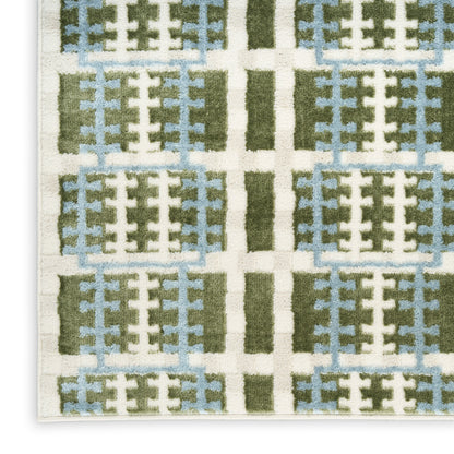 Nourison Home Nordic  Blue Green  Contemporary