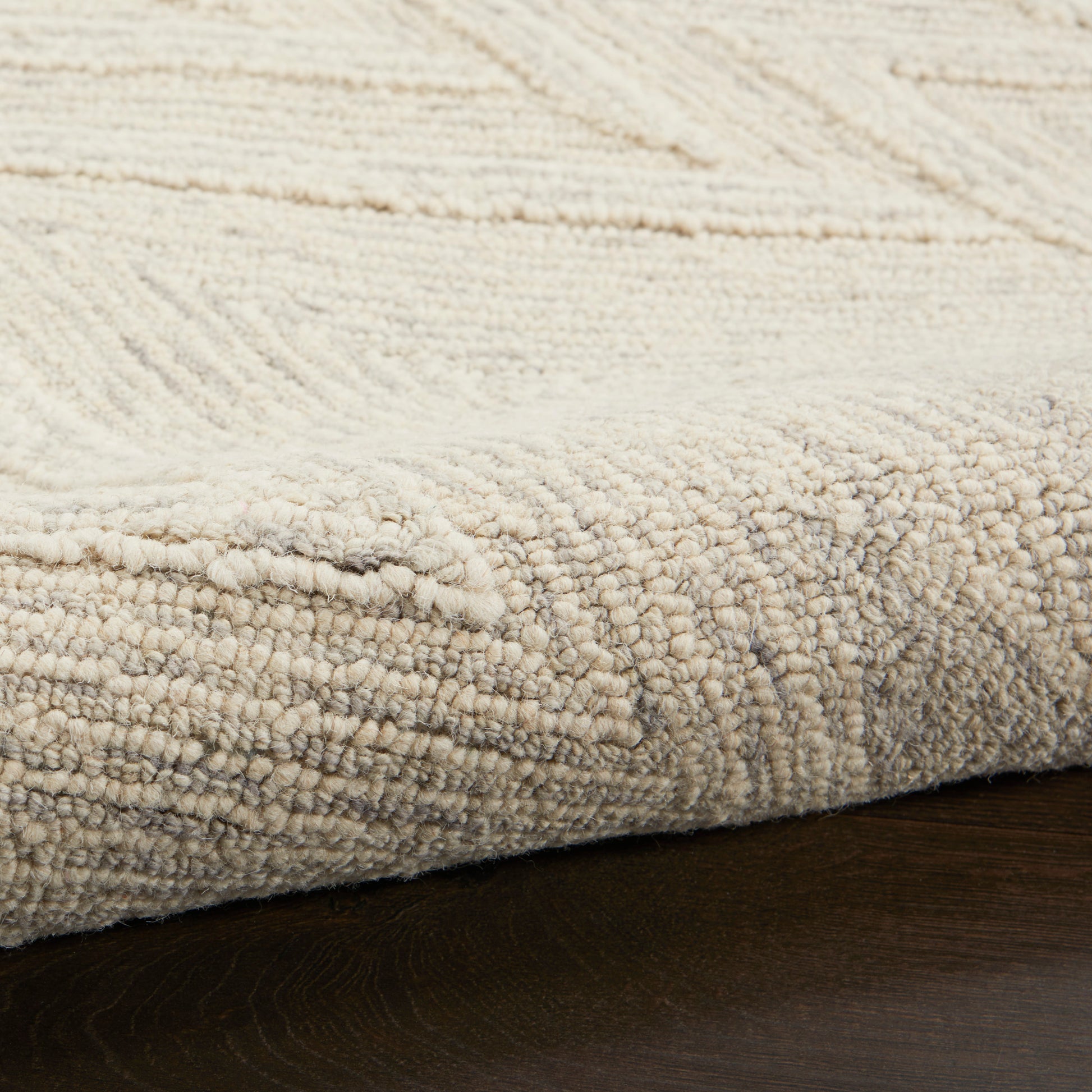 Nourison Home Interlock  Ivory Grey  Contemporary