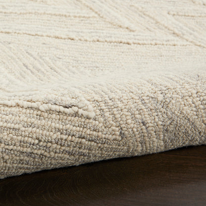 Nourison Home Interlock  Ivory Grey  Contemporary