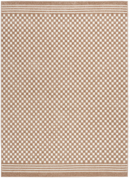 Nourison Home Care Free CAF02 Brown Contemporary Loom-woven Rug