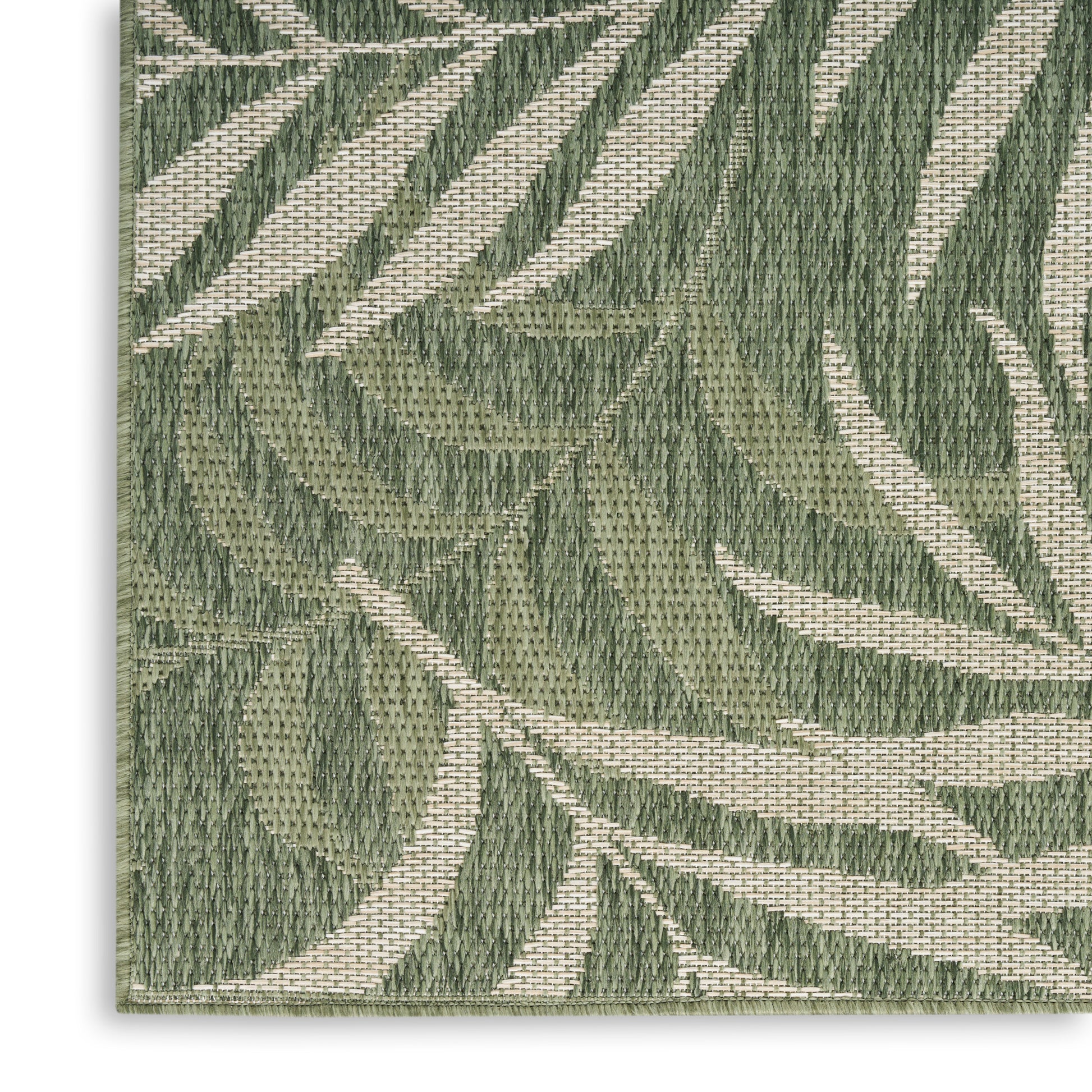 Nourison Home Garden Oasis  Green Ivory  Contemporary