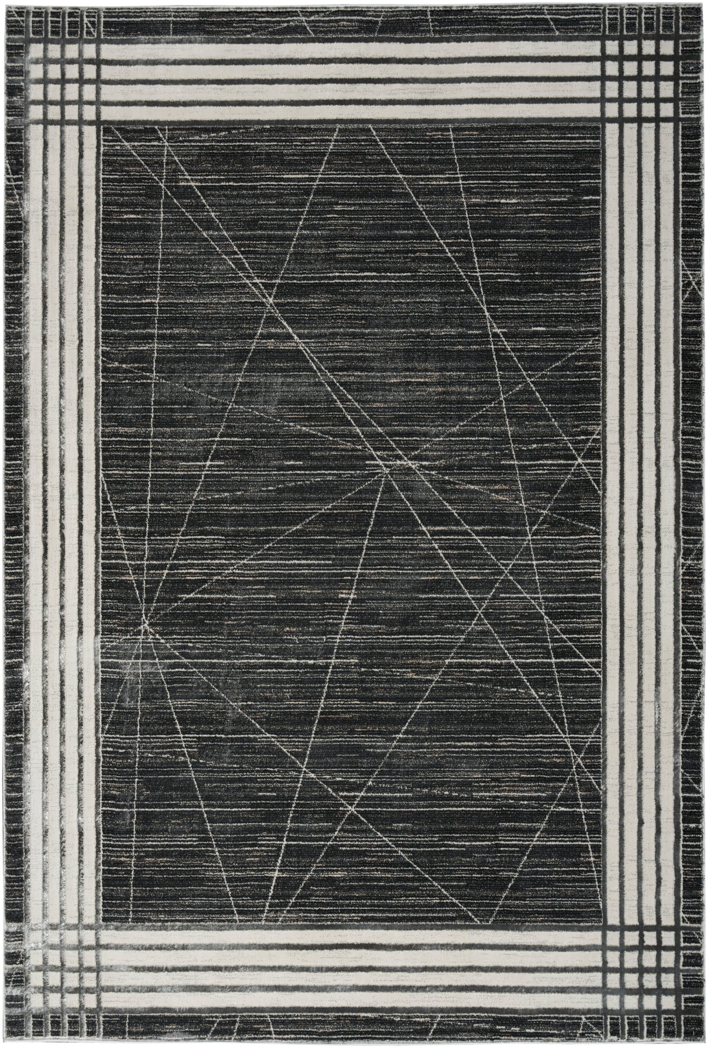 Nourison Home Desire DSR01 Charcoal Silver Contemporary Power-loomed Rug